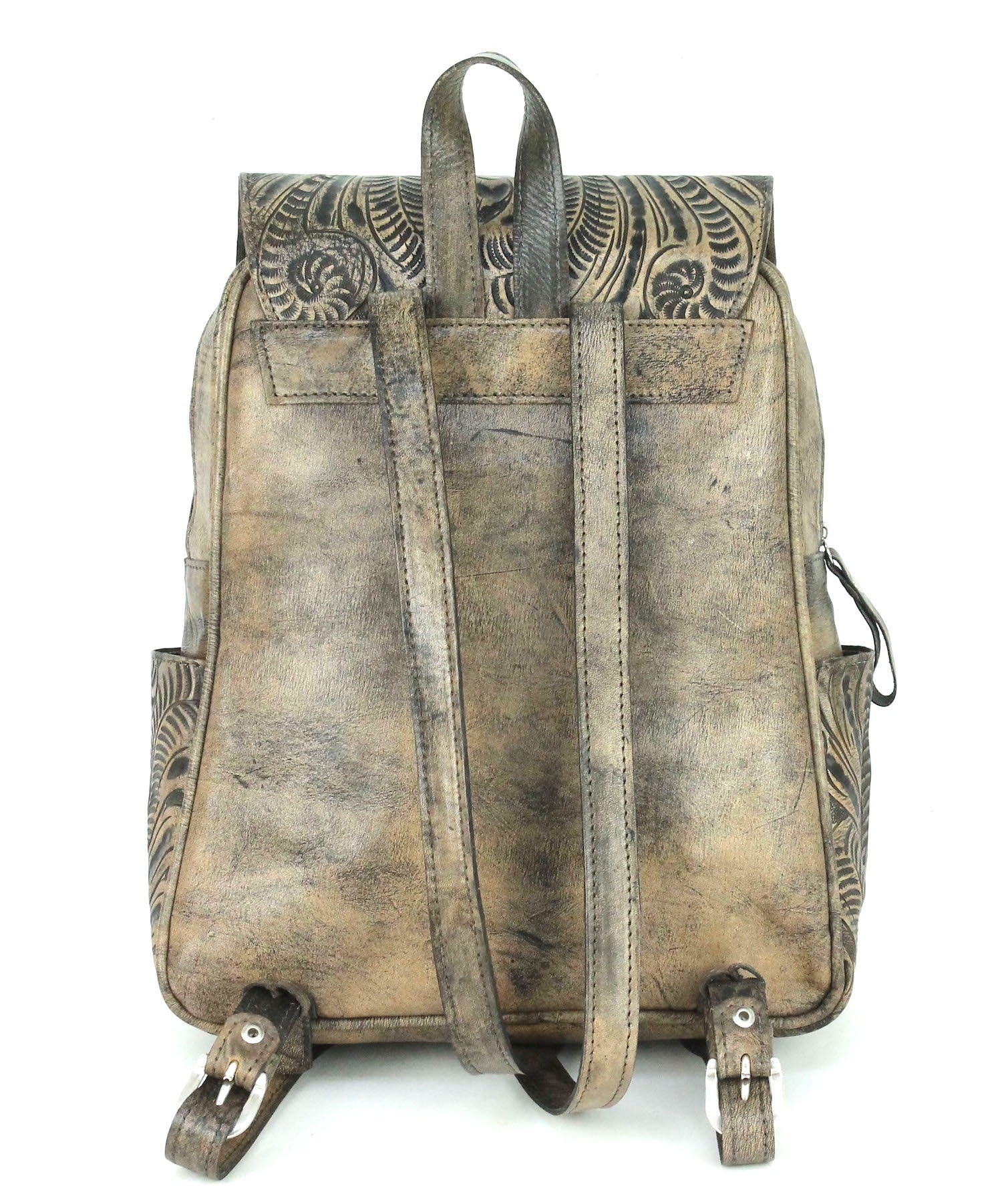 American West Lariats and Lace Backpack With Zipper Closure And Tooled Flap
