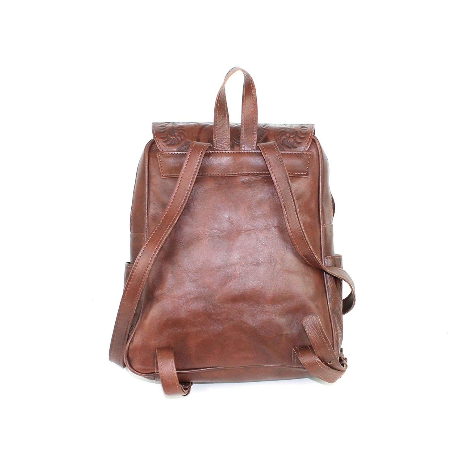 American West Lariats and Lace Backpack With Zipper Closure And Tooled Flap