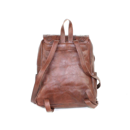 American West Lariats and Lace Backpack With Zipper Closure And Tooled Flap