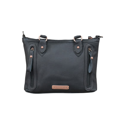 American West Cow Town Small Zip Top Convertible Satchel with Conceal Carry Pocket on Back