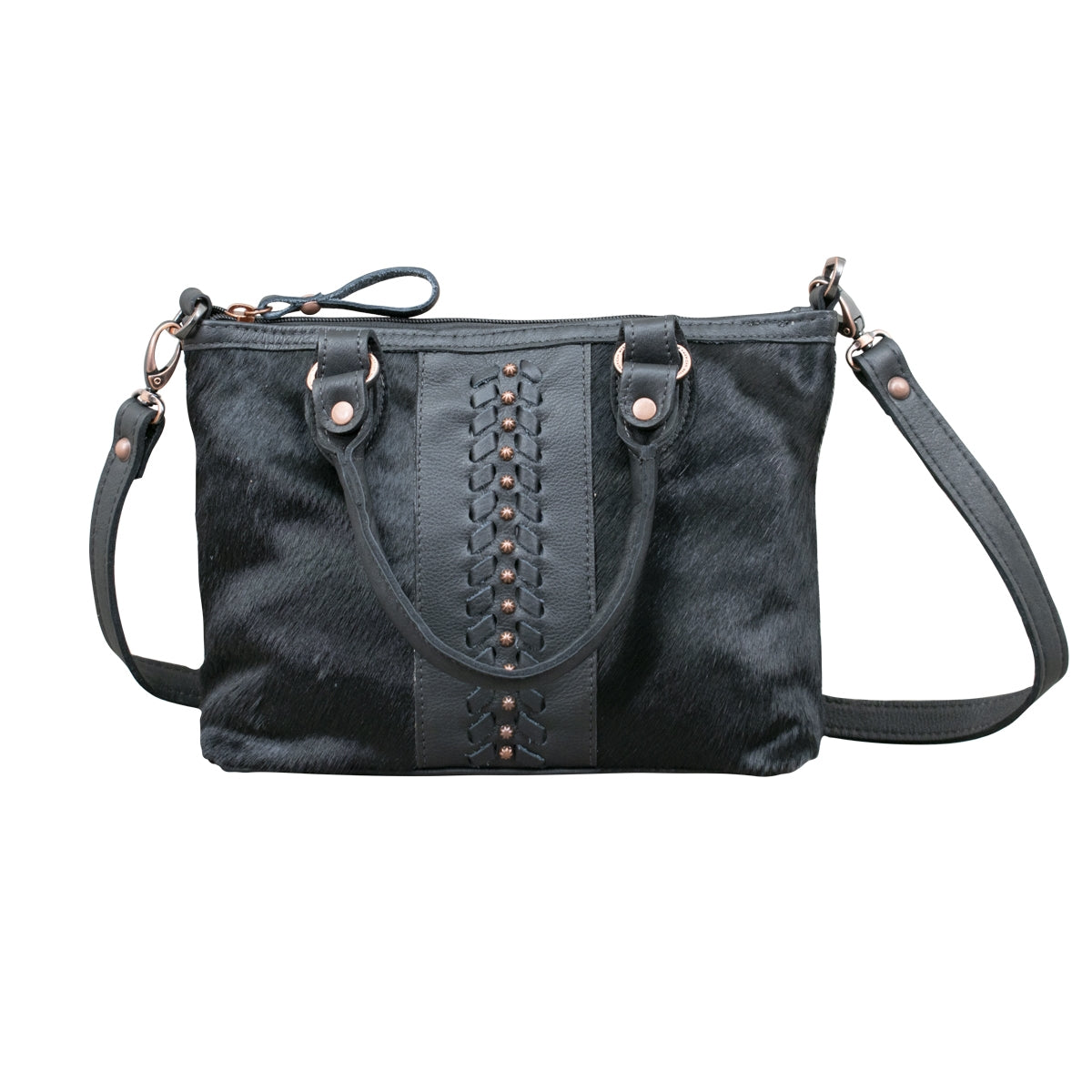 American West Cow Town Small Zip Top Convertible Satchel with Conceal Carry Pocket on Back