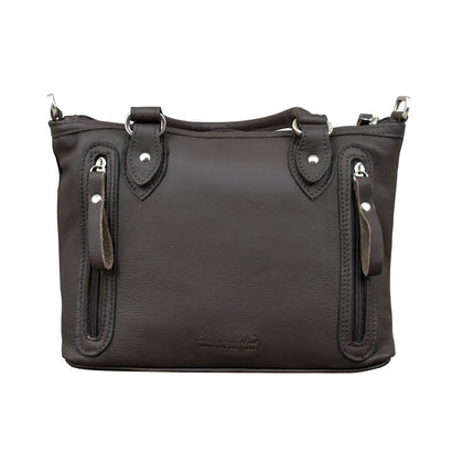 American West Cow Town Small Zip Top Convertible Satchel with Conceal Carry Pocket on Back