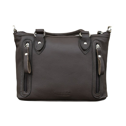 American West Cow Town Small Zip Top Convertible Satchel with Conceal Carry Pocket on Back