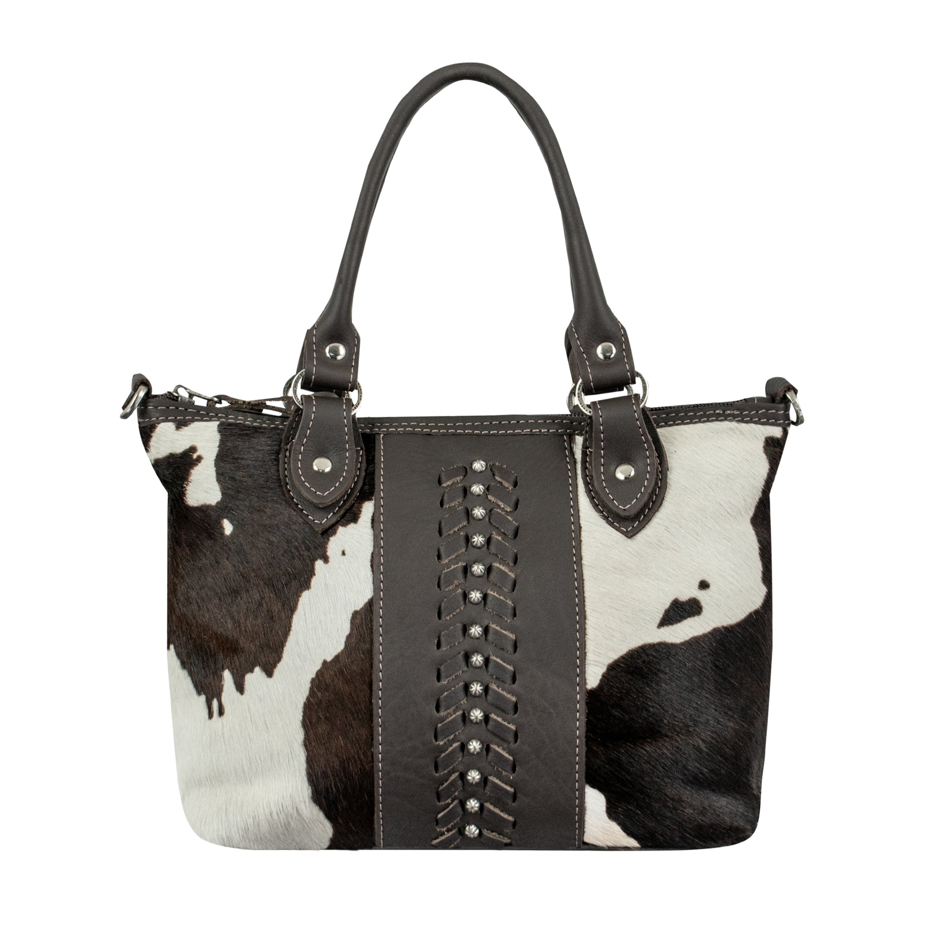 American West Cow Town Small Zip Top Convertible Satchel with Conceal Carry Pocket on Back