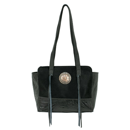American West Cow Town Zip Top Tote with Conceal Carry Pocket on Back