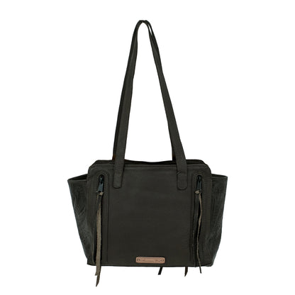 American West Cow Town Zip Top Tote with Conceal Carry Pocket on Back