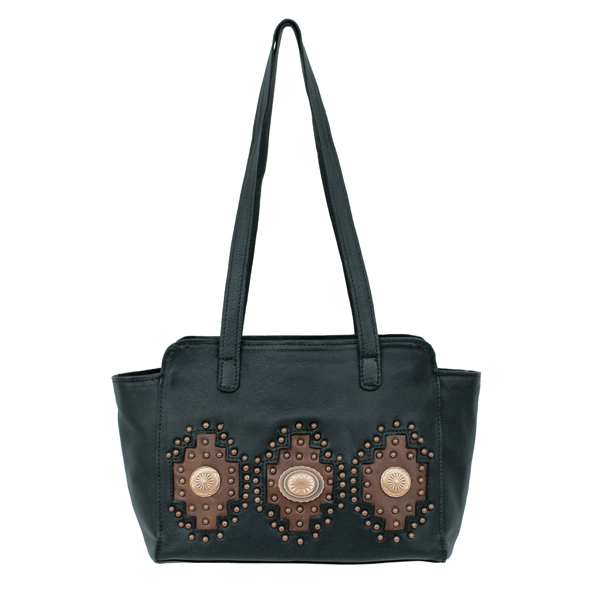 American West Midnight Copper Zip Top Tote with Conceal Carry Pocket on Back