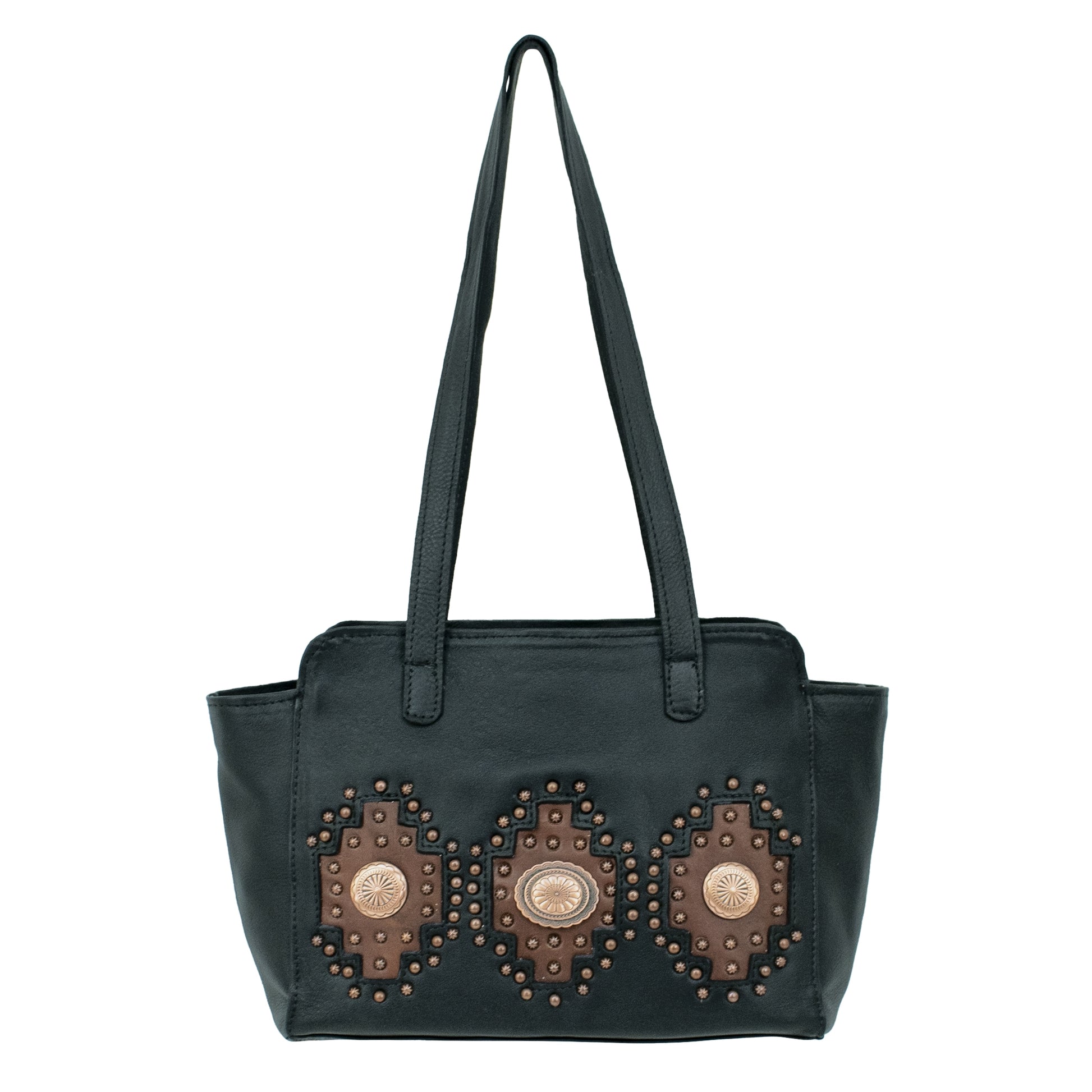 American West Midnight Copper Zip Top Tote with Conceal Carry Pocket on Back