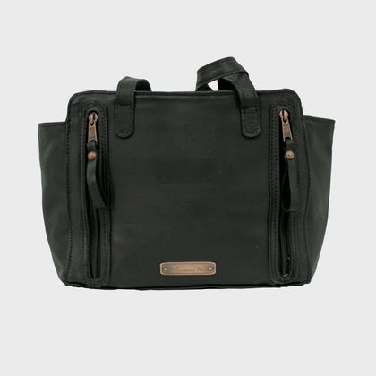American West Midnight Copper Zip Top Tote with Conceal Carry Pocket on Back