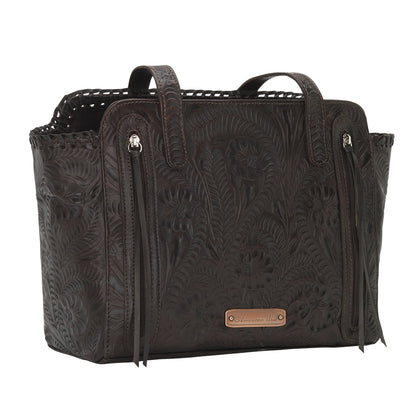 American West Annie's Secret Collection Zip Top Tote with Conceal Carry Pocket on Back