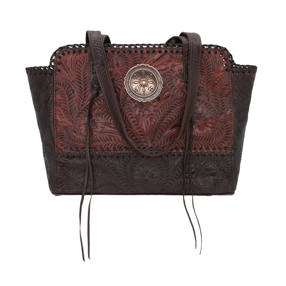 American West Annie's Secret Collection Zip Top Tote with Conceal Carry Pocket on Back