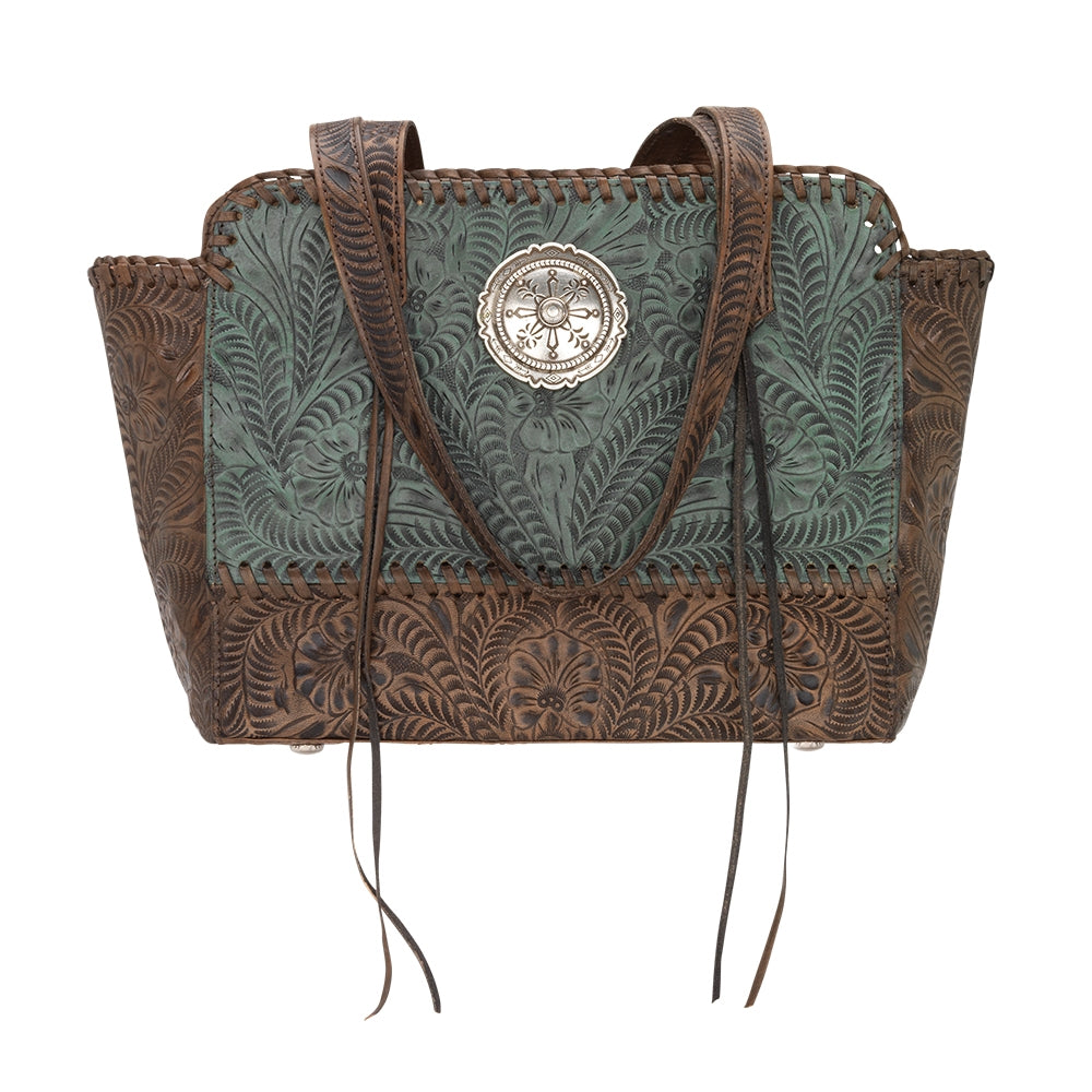 American West Annie's Secret Collection Zip Top Tote with Conceal Carry Pocket on Back