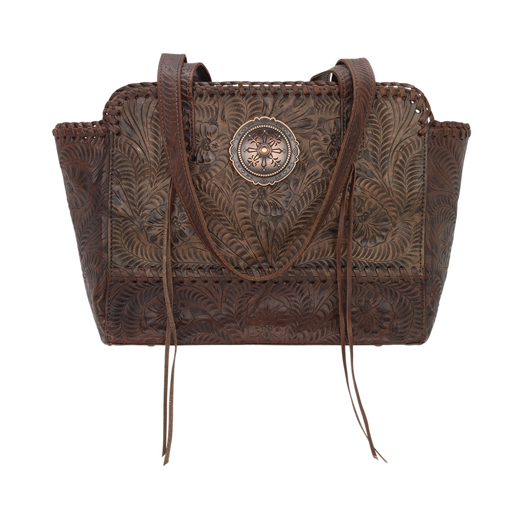American West Annie's Secret Collection Zip Top Tote with Conceal Carry Pocket on Back