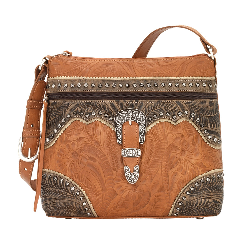 American West Saddle Ridge Zip Top Shoulder Bag