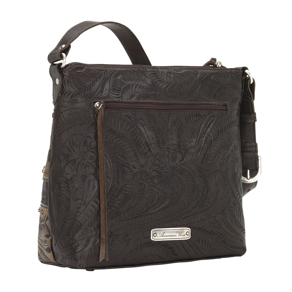 American West Saddle Ridge Zip Top Shoulder Bag