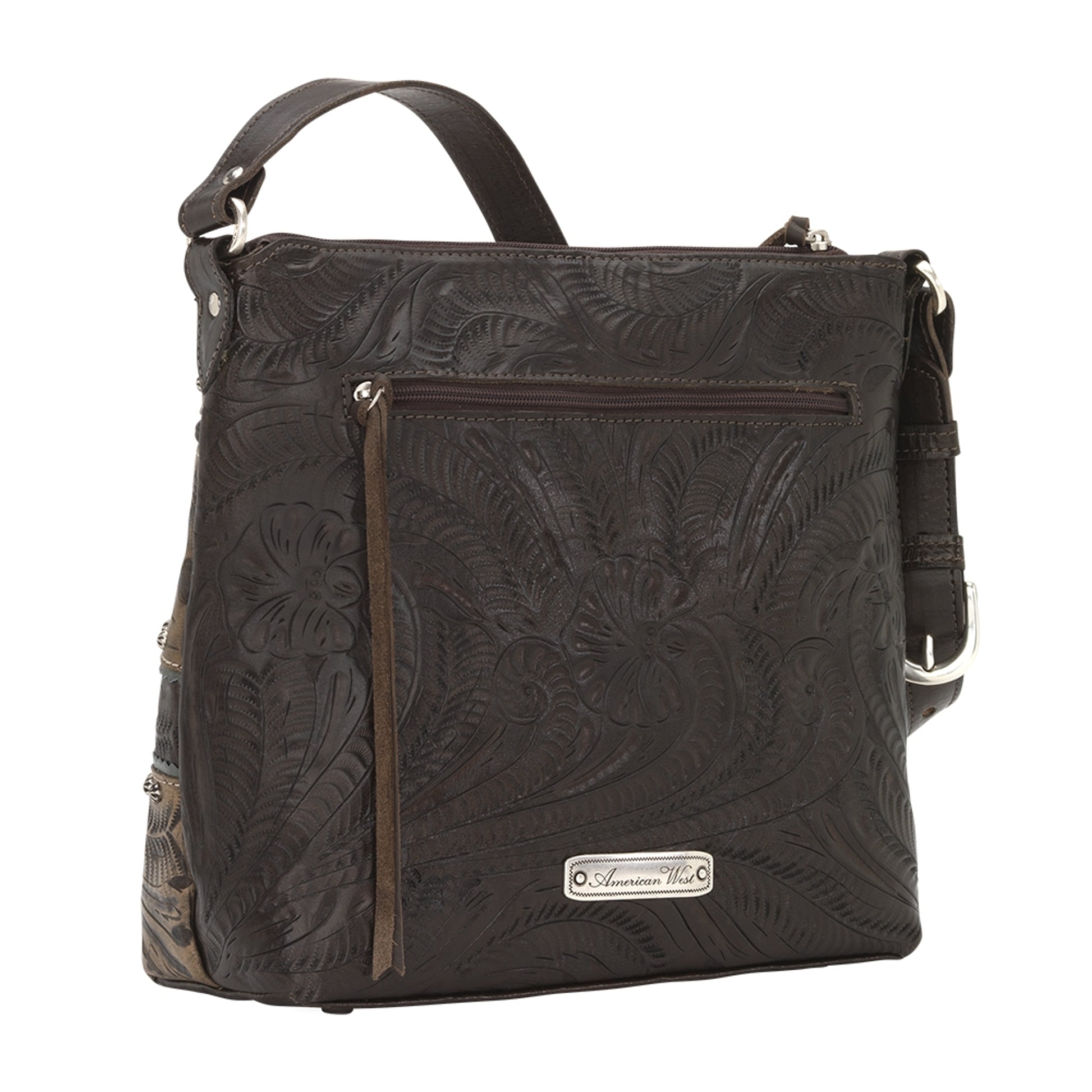 American West Saddle Ridge Zip Top Shoulder Bag