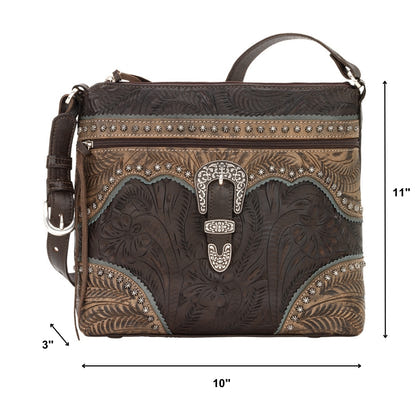 American West Saddle Ridge Zip Top Shoulder Bag