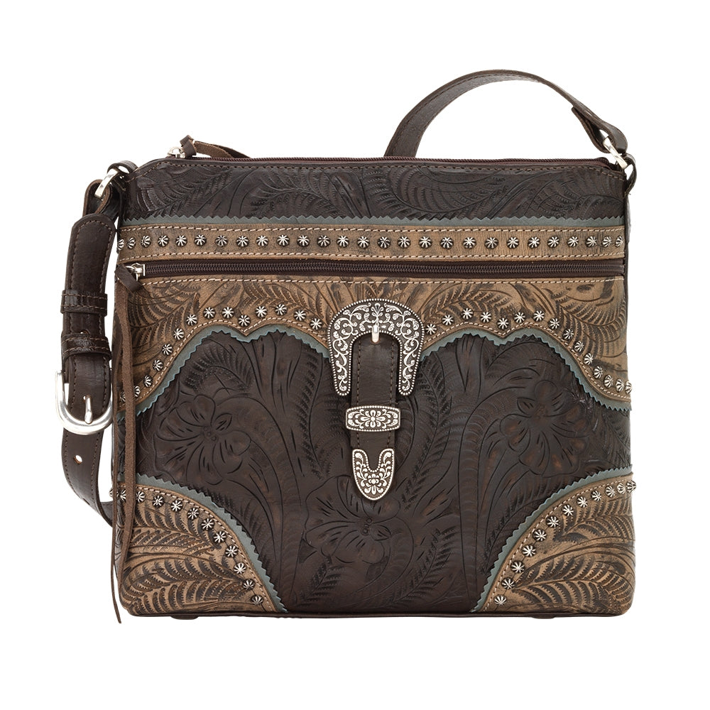 American West Saddle Ridge Zip Top Shoulder Bag