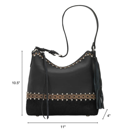 American West Wild Horses Zip Top Shoulder Bag