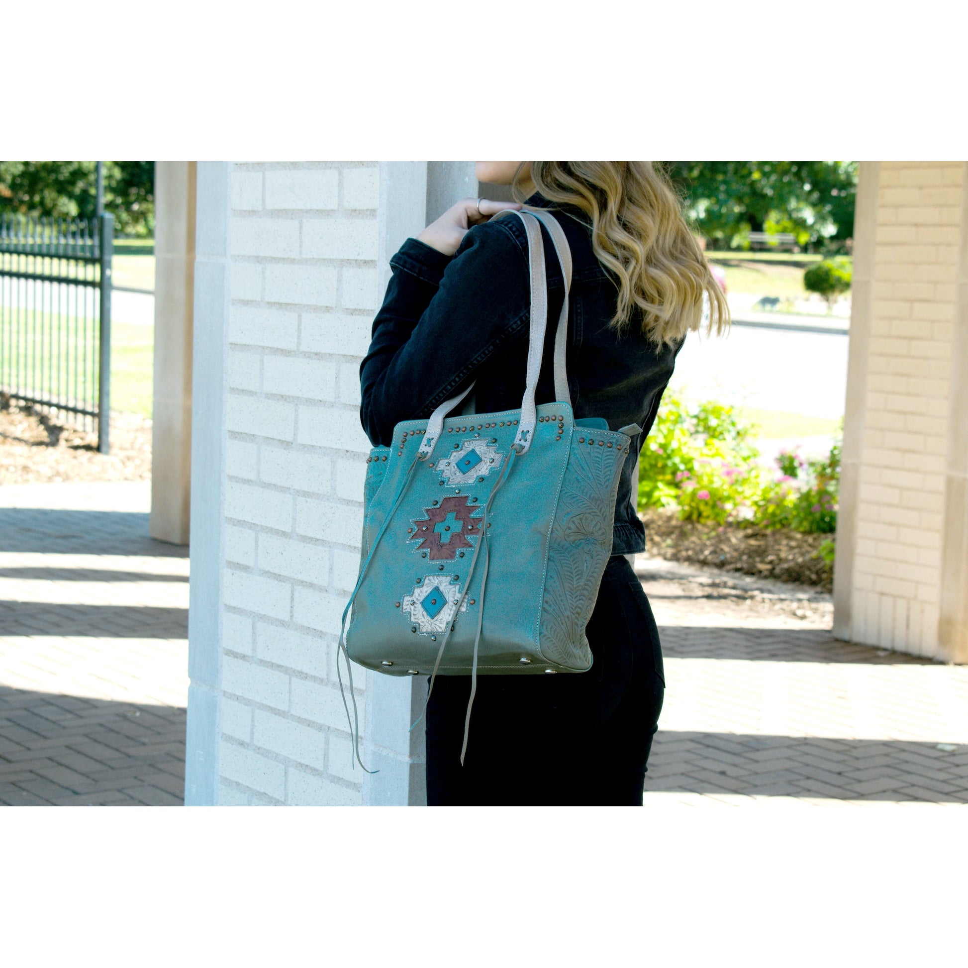 American West Navajo Soul Zip Top Tote