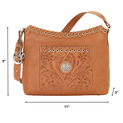 American West Harvest Moon Zip Top Shoulder Bag