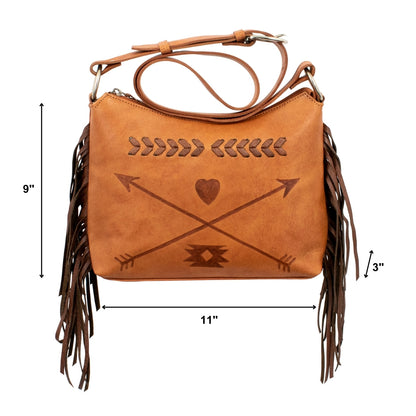 American West Freindship Arrows Zip Top Shoulder Bag