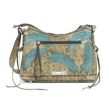 American West Sacred Bird Zip Top Shoulder Bag