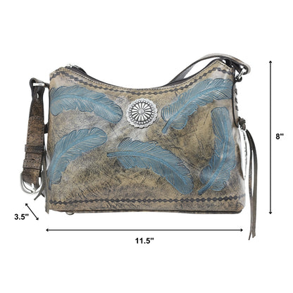 American West Sacred Bird Zip Top Shoulder Bag
