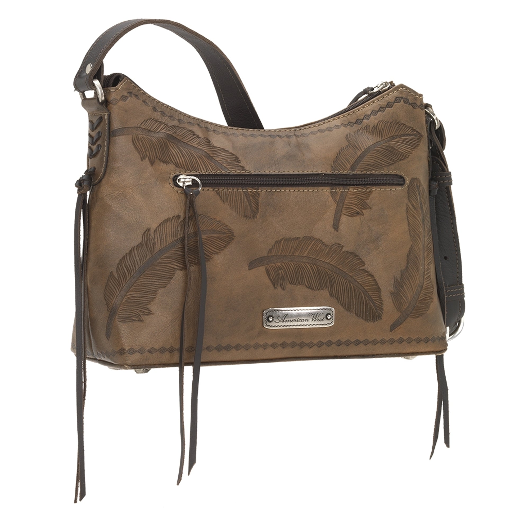 American West Sacred Bird Zip Top Shoulder Bag