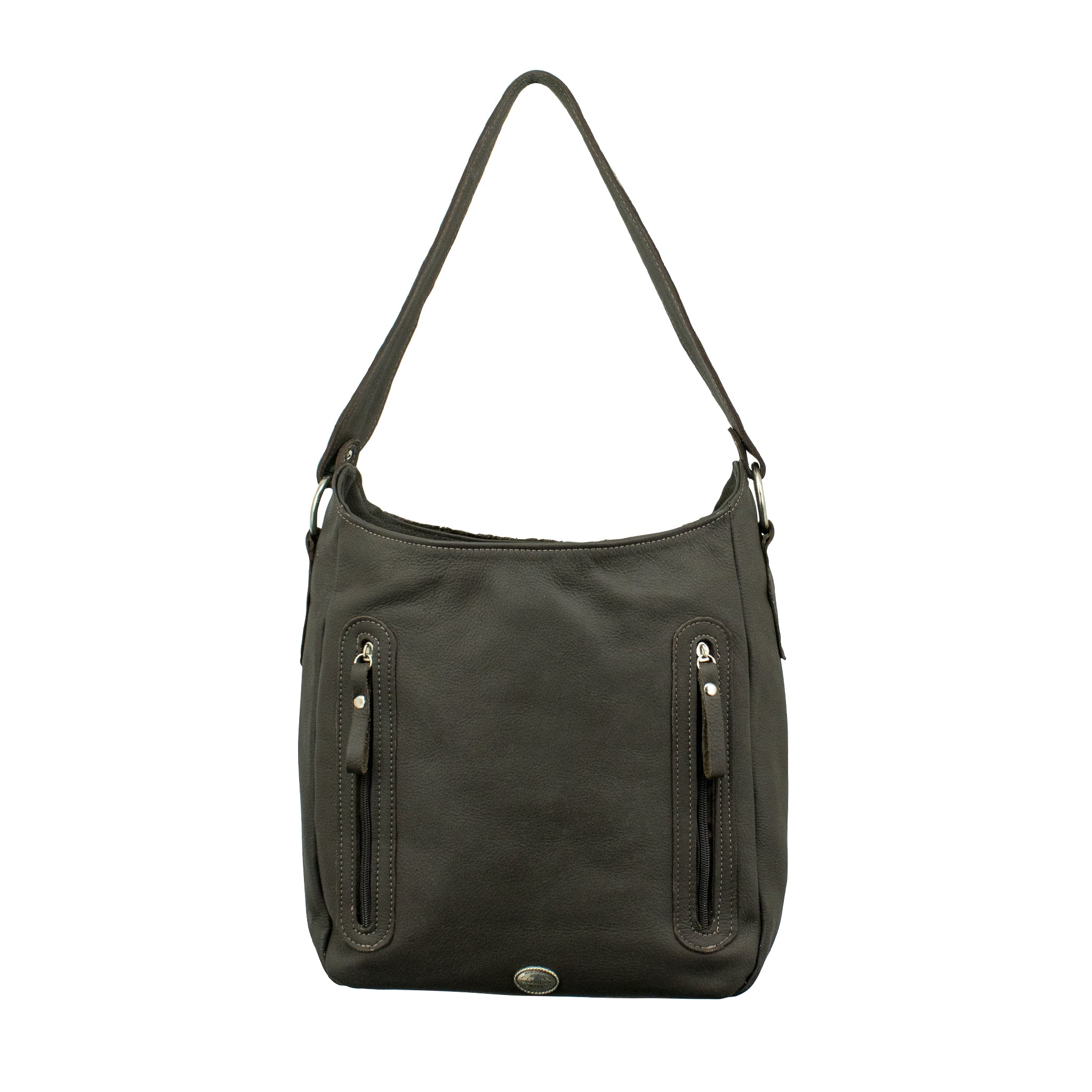 American West Pony Soft Zip-Top Shoulder Hobo with Hair-On Hide and Conceal Carry Pocket