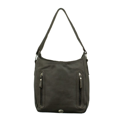 American West Pony Soft Zip-Top Shoulder Hobo with Hair-On Hide and Conceal Carry Pocket