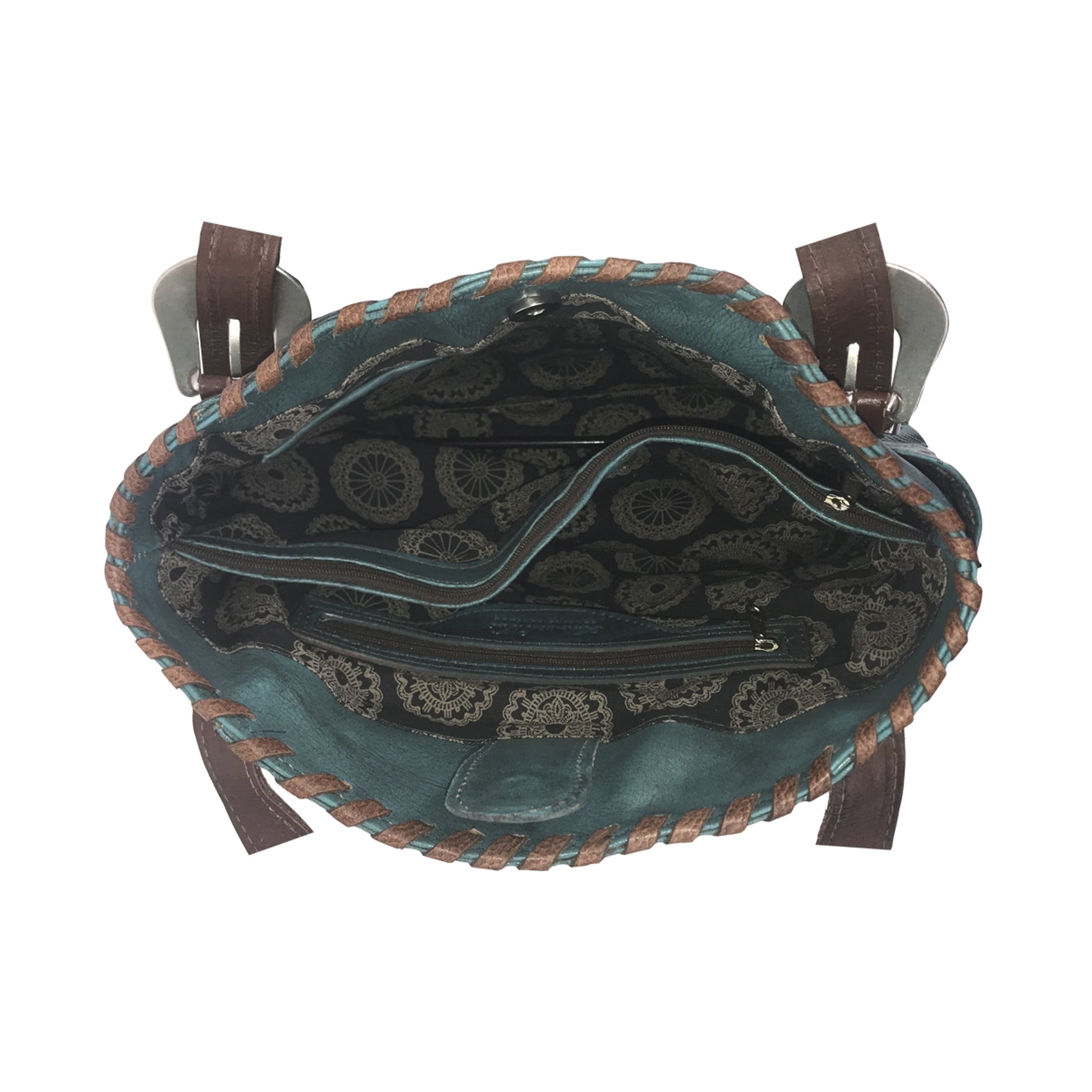 American West Lariats and Lace Multi-Compartment Tote with Conceal Carry Pocket on Back