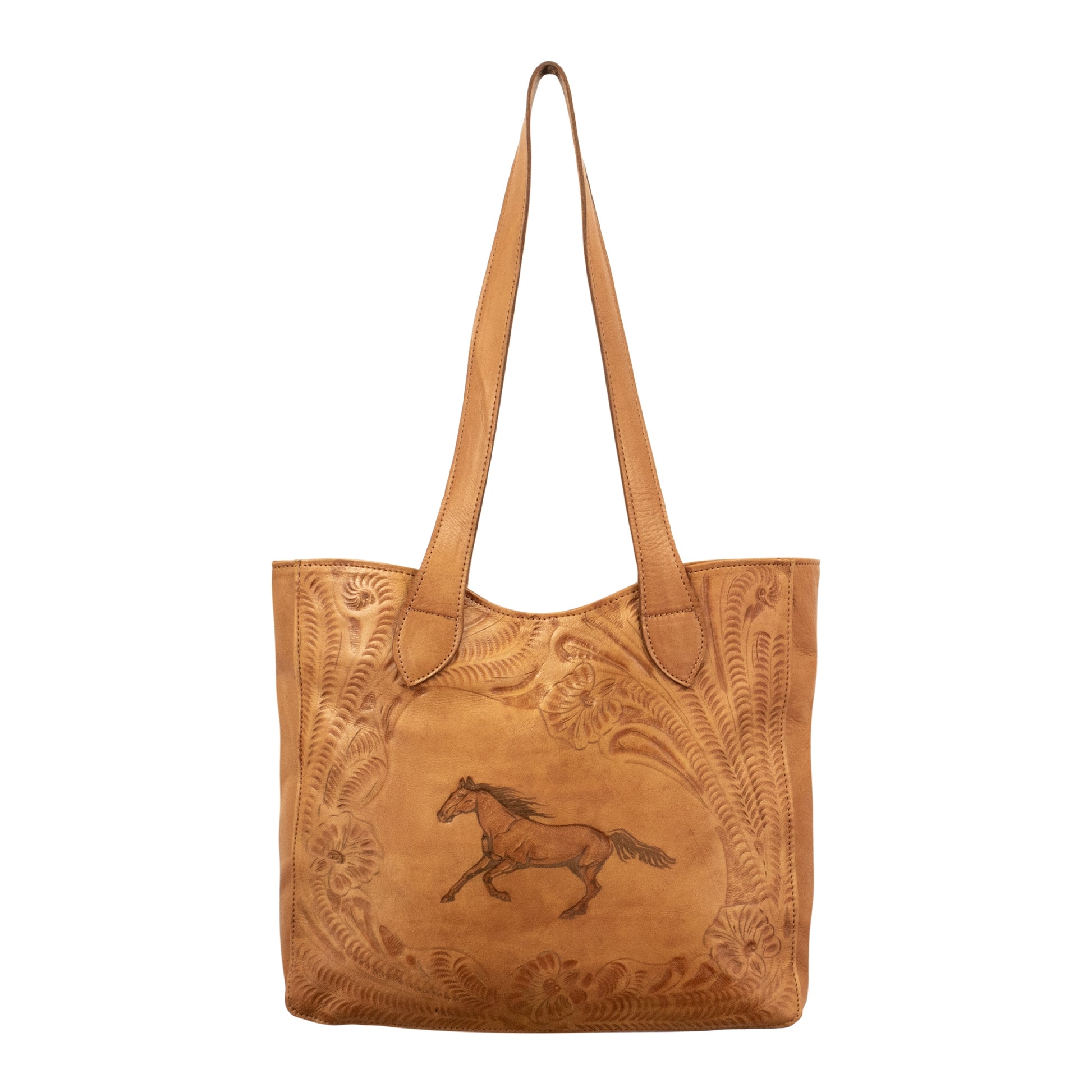 American West Hitchin' Post Large Zip Top Tote with Conceal Carry Pocket on Back