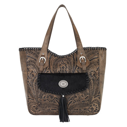 American West Annie's Secret Collection Large Zip Top Tote with Conceal Carry Pocket on Back