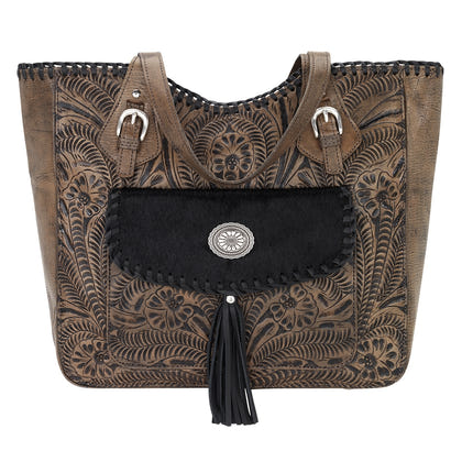 American West Annie's Secret Collection Large Zip Top Tote with Conceal Carry Pocket on Back