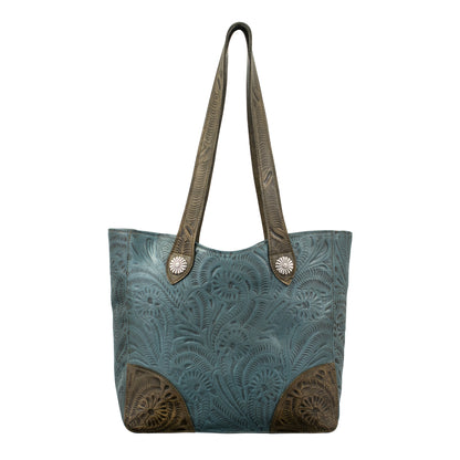 American West Annie's Secret Collection Large Zip Top Tote with Conceal Carry Pocket on Back