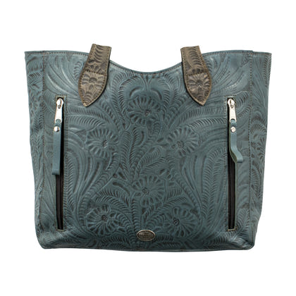 American West Annie's Secret Collection Large Zip Top Tote with Conceal Carry Pocket on Back