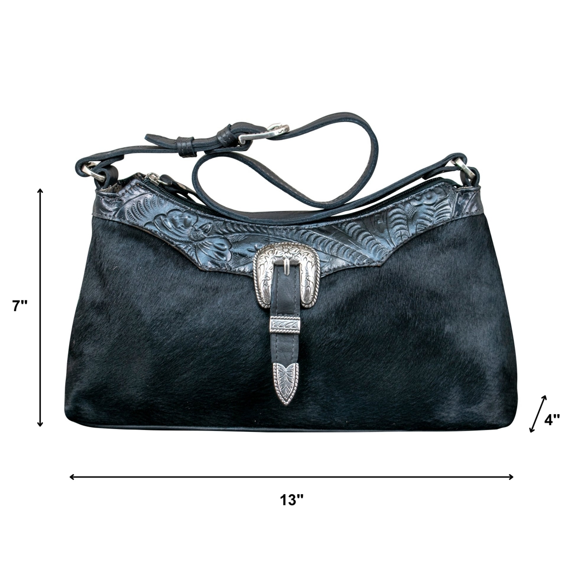 American West Cow Town Zip Top Shoulder Bag