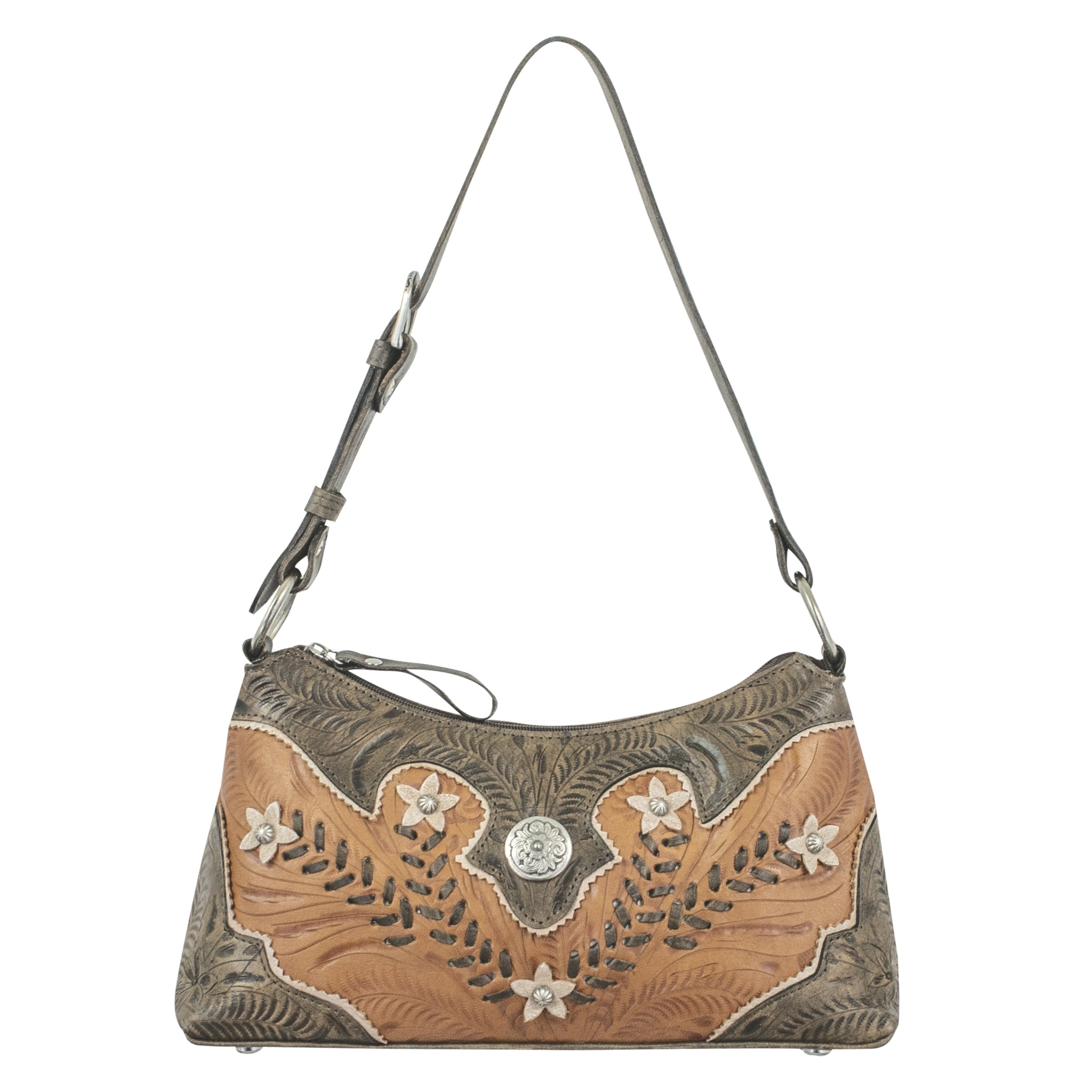 American West Desert Wildflower Zip Top Shoulder Bag