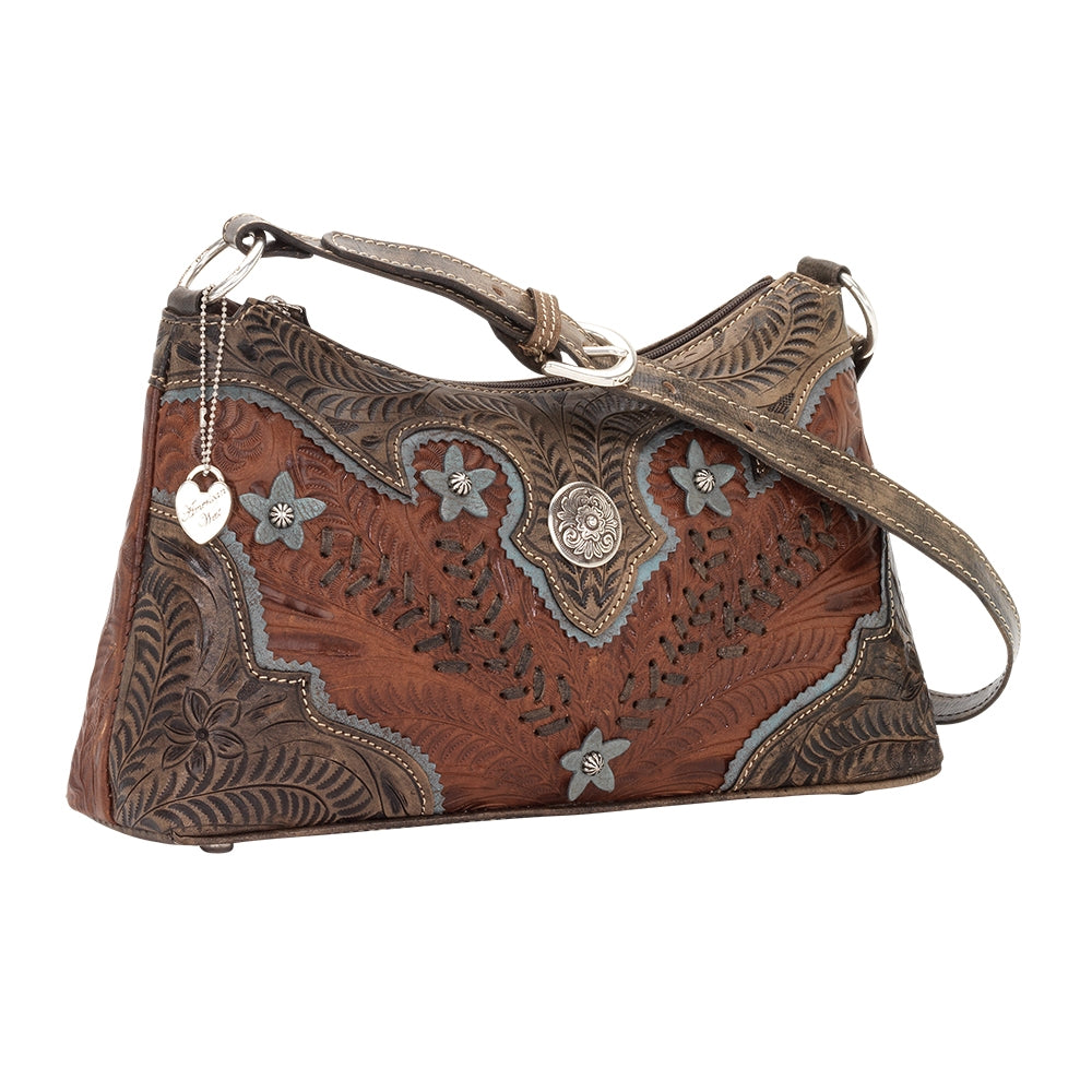 American West Desert Wildflower Zip Top Shoulder Bag