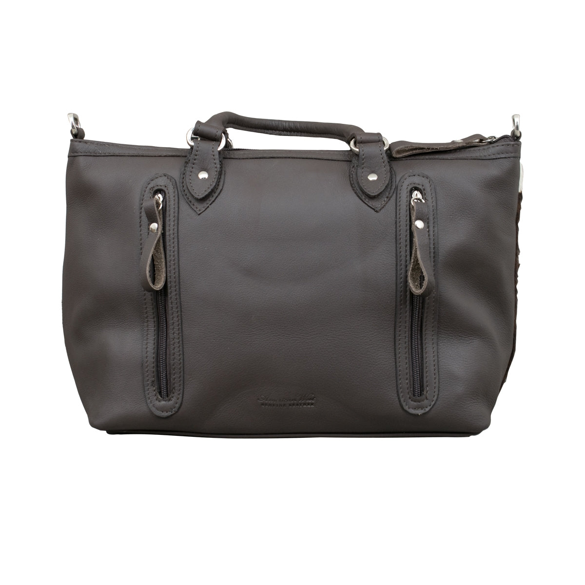 American West Cow Town Large Zip Top Convertible Satchel with Conceal Carry Pocket on Back