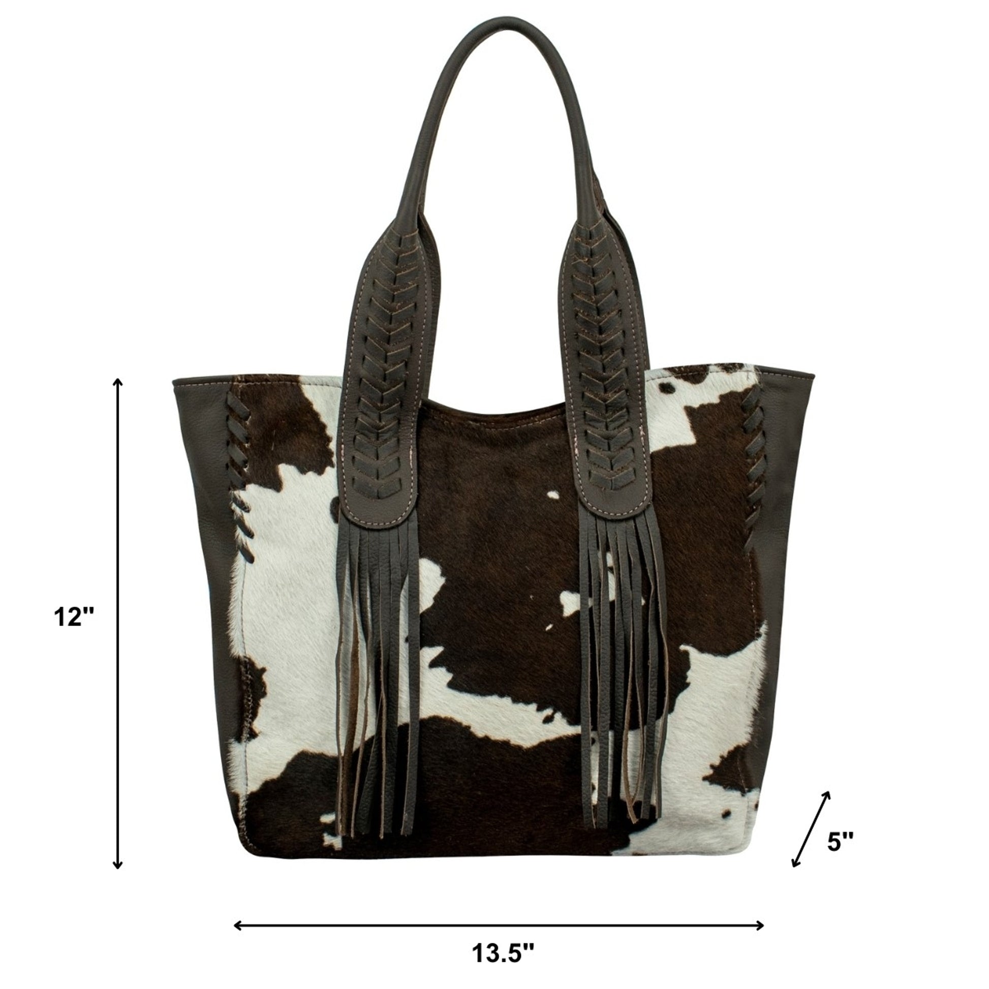 American West Pony Large Zip-Top Tote with Hair-On Hide