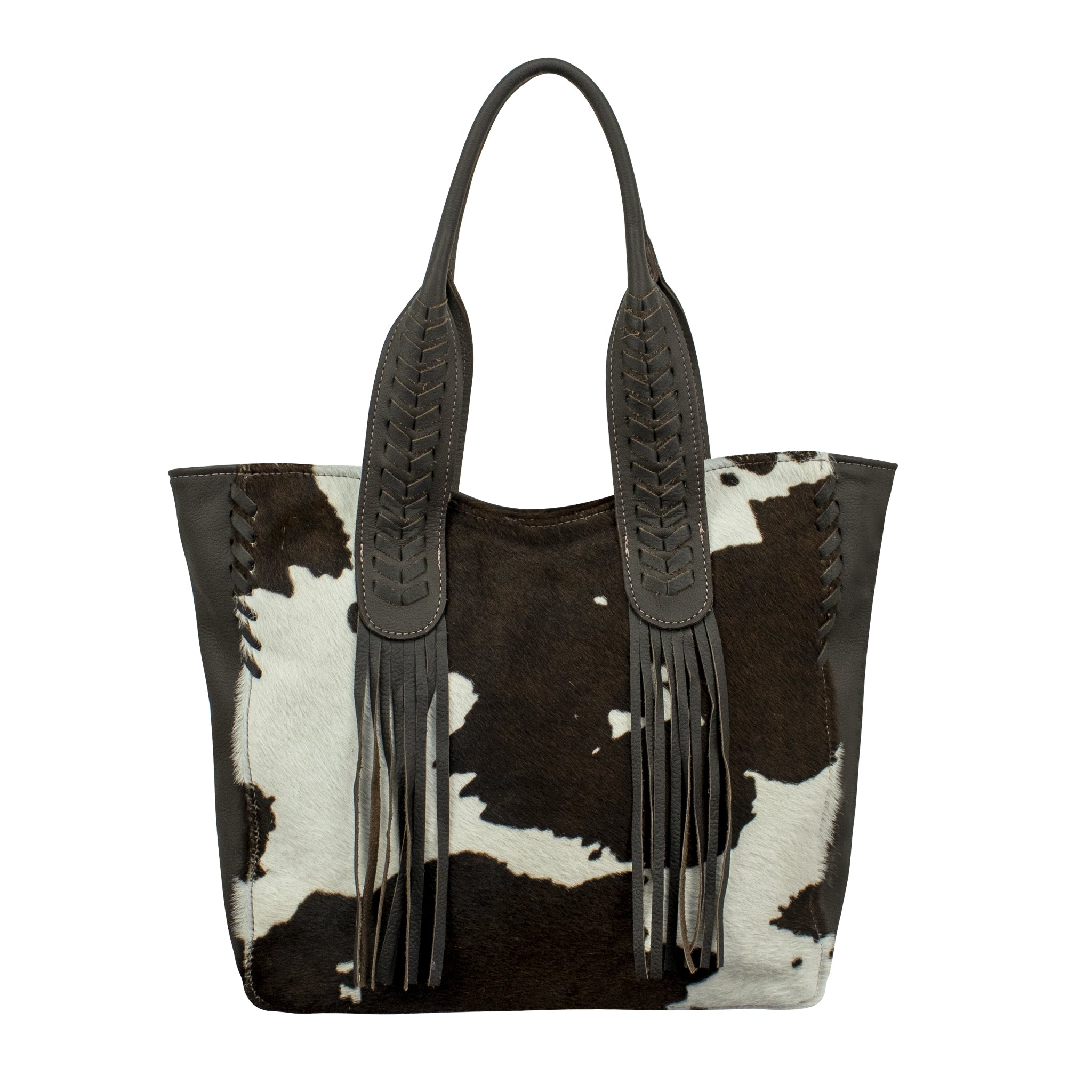American West Pony Large Zip-Top Tote with Hair-On Hide