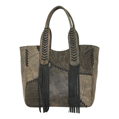 American West Gypsy Patch Large Zip Top Tote