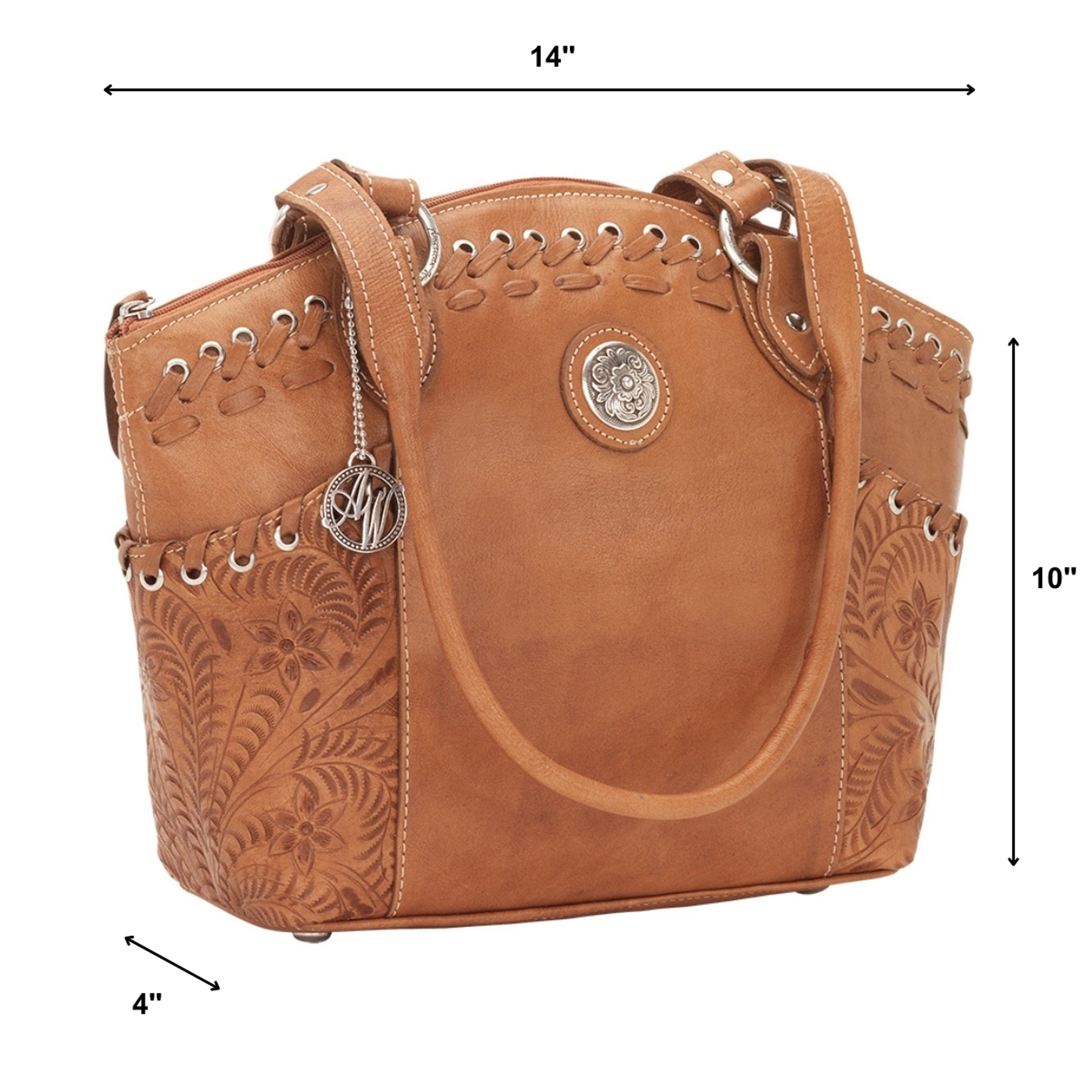 American West Harvest Moon Zip Top Bucket Tote