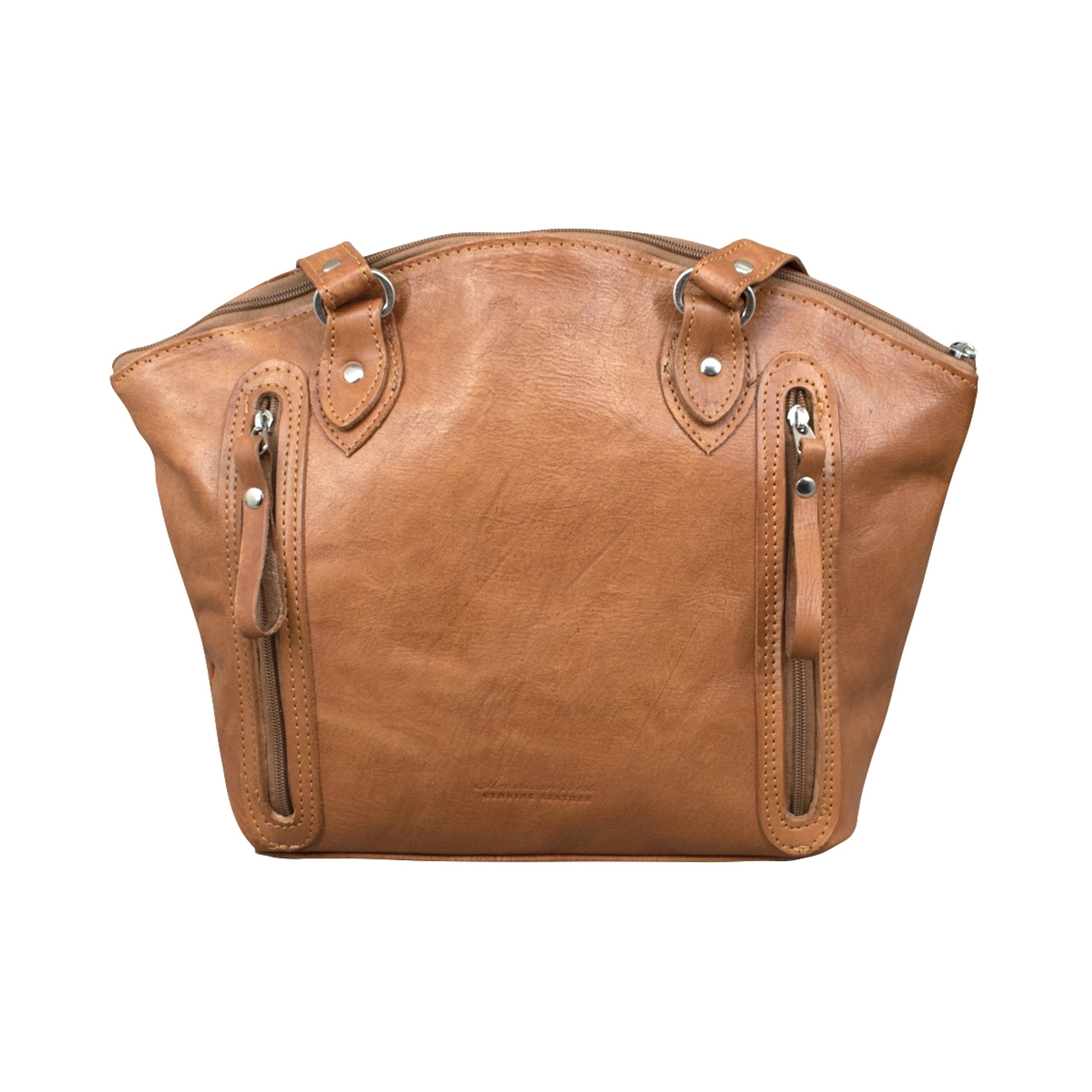 American West Harvest Moon Zip Top Bucket Tote with Conceal Carry Pocket on Back