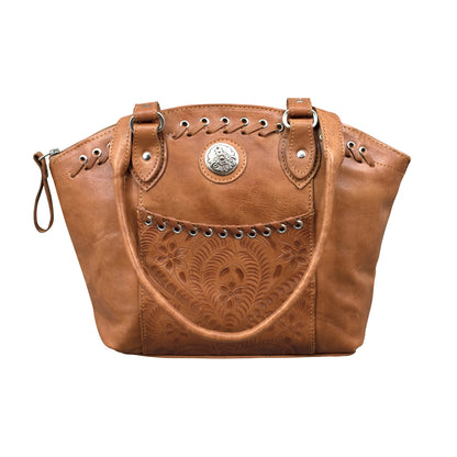 American West Harvest Moon Zip Top Bucket Tote with Conceal Carry Pocket on Back