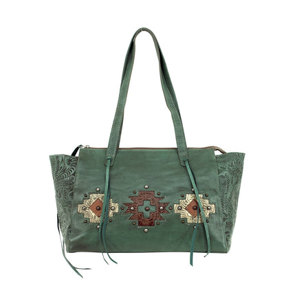 American West Navajo Soul Zip Top Tote with Conceal Carry Pocket on Back