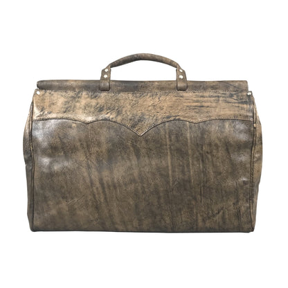 American West Cowtown Zip-Top Duffel Bag with Hair-On Hide