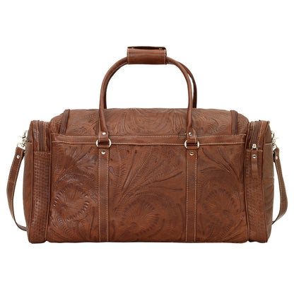 American West Classic Travel Zip Around Duffle Bag With Front Pouch And Side Zipper Pockets